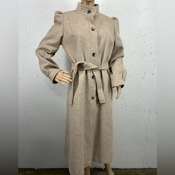 Jackets & Blazers - Vintage Jill Jr. Women’s Small Beige Wool Long Coat